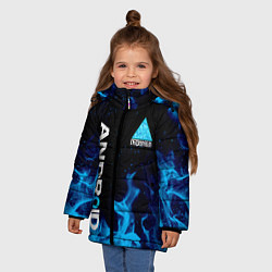 Куртка зимняя для девочки DETROIT BECOME HUMAN, цвет: 3D-черный — фото 2