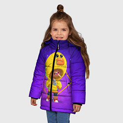 Куртка зимняя для девочки Brawl Stars Leon Sally, цвет: 3D-черный — фото 2