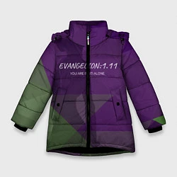 Куртка зимняя для девочки Evangelion: 111, цвет: 3D-черный