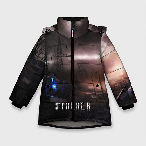 Зимняя куртка для девочки STALKER GAME / 3D-Светло-серый – фото 1