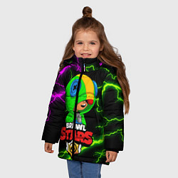 Куртка зимняя для девочки BRAWL STARS LEON, цвет: 3D-светло-серый — фото 2