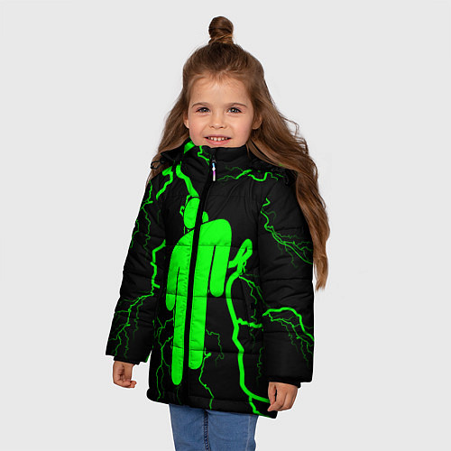 Зимняя куртка для девочки BILLIE EILISH / 3D-Черный – фото 3