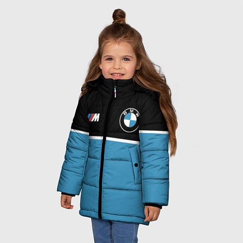 Зимняя куртка для девочки BMW БМВ / 3D-Черный – фото 3