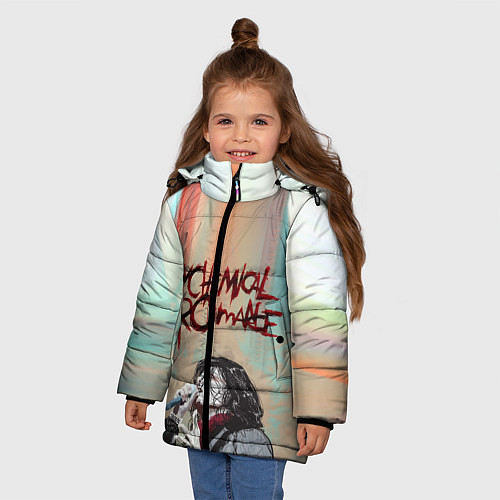 Зимняя куртка для девочки Джерард Уэйн / 3D-Черный – фото 3