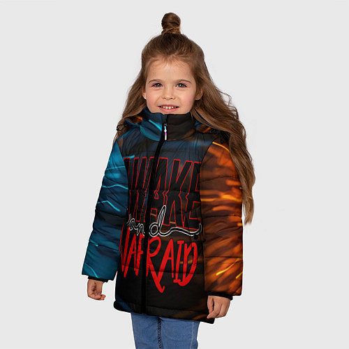 Зимняя куртка для девочки Awake unafraid / 3D-Черный – фото 3