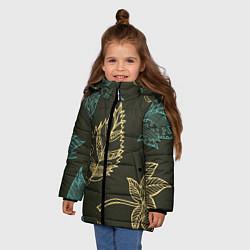 Куртка зимняя для девочки Осенний мотив, цвет: 3D-светло-серый — фото 2
