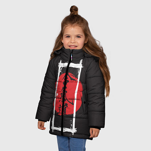 Зимняя куртка для девочки Айкидо / 3D-Черный – фото 3
