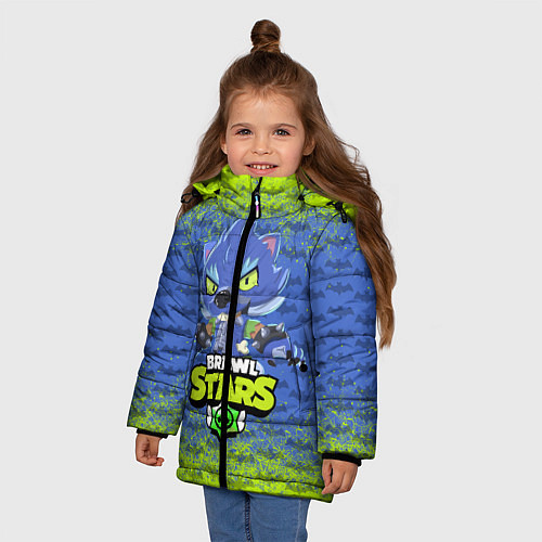 Зимняя куртка для девочки BRAWL STARS LEON ОБОРОТЕНЬ / 3D-Черный – фото 3