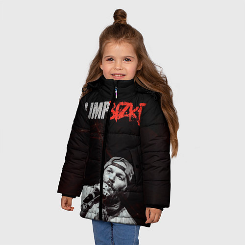 Зимняя куртка для девочки Limp Bizkit / 3D-Черный – фото 3