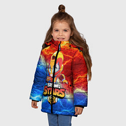 Куртка зимняя для девочки BRAWL STARS MAX, цвет: 3D-светло-серый — фото 2