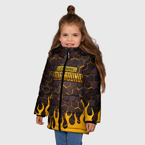 Зимняя куртка для девочки PUBG, / 3D-Черный – фото 3