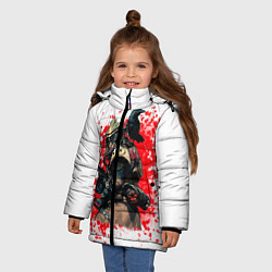 Куртка зимняя для девочки Bloodhound 3D White, цвет: 3D-черный — фото 2