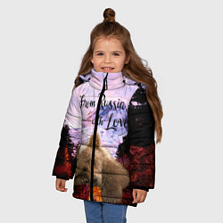 Куртка зимняя для девочки Из России с любовью, цвет: 3D-светло-серый — фото 2