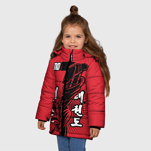 Зимняя куртка для девочки TKD / 3D-Черный – фото 3
