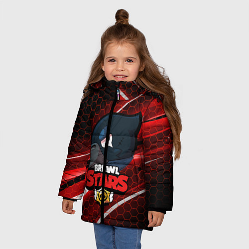 Зимняя куртка для девочки BRAWL STARS CROW / 3D-Черный – фото 3