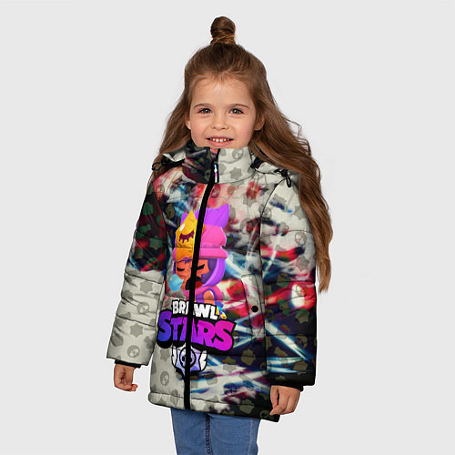 Зимняя куртка для девочки BRAWL STARS СЭНДИ / 3D-Черный – фото 3