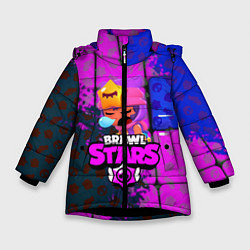 Куртка зимняя для девочки BRAWL STARS СЭНДИ, цвет: 3D-черный