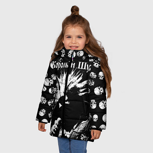 Зимняя куртка для девочки Король и Шут Анархия / 3D-Черный – фото 3