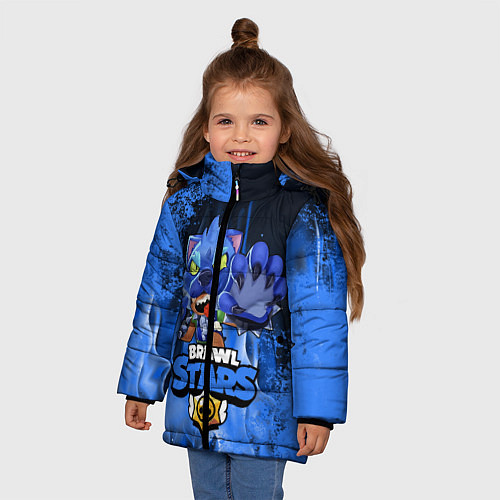 Зимняя куртка для девочки Brawl Stars LEON / 3D-Черный – фото 3