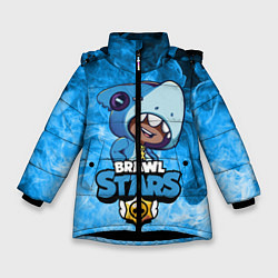 Куртка зимняя для девочки Brawl Stars LEON SHARK, цвет: 3D-черный