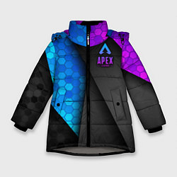 Куртка зимняя для девочки Apex Legends, цвет: 3D-светло-серый