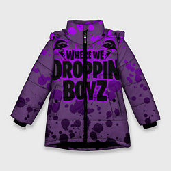 Куртка зимняя для девочки Droppin Boys, цвет: 3D-черный