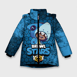 Куртка зимняя для девочки Brawl Stars LEON SHARK, цвет: 3D-черный