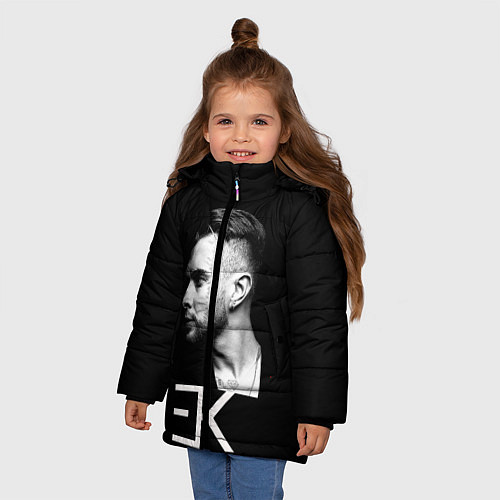 Зимняя куртка для девочки Егор Крид / 3D-Черный – фото 3