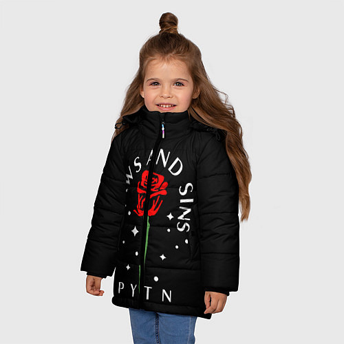 Зимняя куртка для девочки Payton Moormeie / 3D-Черный – фото 3