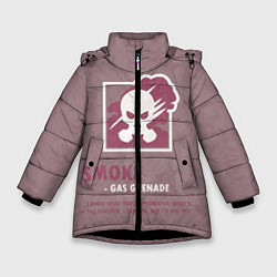 Куртка зимняя для девочки Smoke R6s, цвет: 3D-черный
