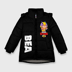 Куртка зимняя для девочки BRAWL STARS BEA, цвет: 3D-светло-серый
