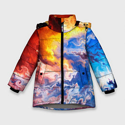 Зимняя куртка для девочки Краски