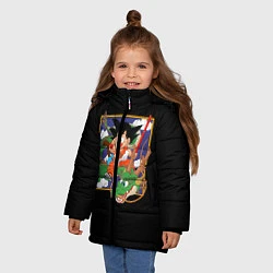 Куртка зимняя для девочки Dragon Ball, цвет: 3D-черный — фото 2