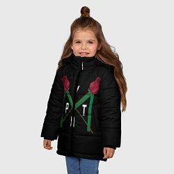 Куртка зимняя для девочки Пайтон Мурмайер, цвет: 3D-черный — фото 2