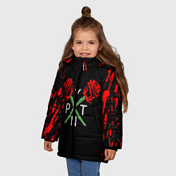 Куртка зимняя для девочки Payton Moormeie - тикток, цвет: 3D-черный — фото 2