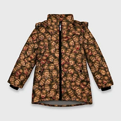 Куртка зимняя для девочки Doomguy Classic, цвет: 3D-светло-серый