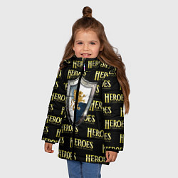 Куртка зимняя для девочки Heroes of Might and Magic, цвет: 3D-черный — фото 2