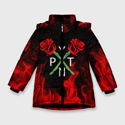 Куртка зимняя для девочки Payton Moormeier: TikTok, цвет: 3D-черный