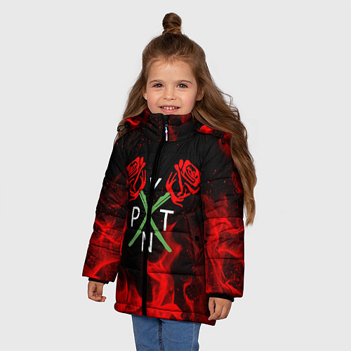 Зимняя куртка для девочки Payton Moormeier: TikTok / 3D-Черный – фото 3