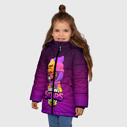 Зимняя куртка для девочки Brawl stars sandy / 3D-Черный – фото 3