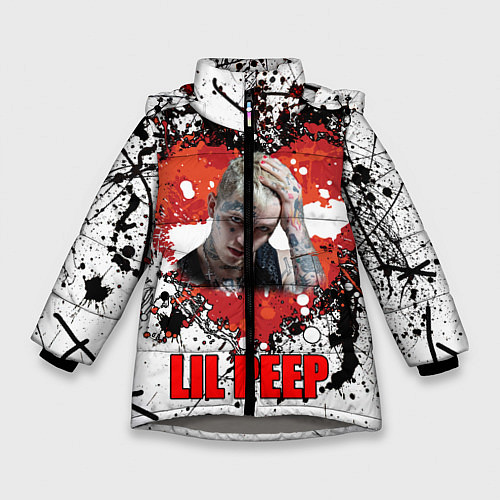 Зимняя куртка для девочки Lil Peep / 3D-Светло-серый – фото 1