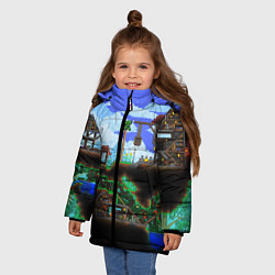 Куртка зимняя для девочки TERRARIA EXCLUSIVE, цвет: 3D-черный — фото 2