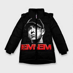 Куртка зимняя для девочки Eminem, цвет: 3D-черный