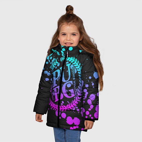 Зимняя куртка для девочки PUBG / 3D-Черный – фото 3