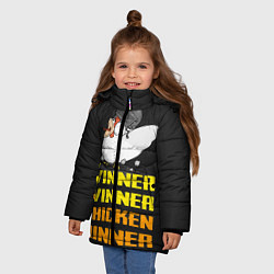 Куртка зимняя для девочки Winner Chicken Dinner, цвет: 3D-светло-серый — фото 2