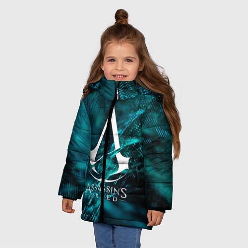 Зимняя куртка для девочки ASSASSINS CREED / 3D-Черный – фото 3