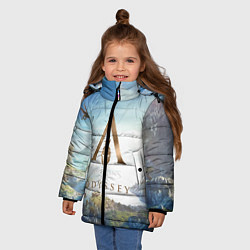 Куртка зимняя для девочки Oddysey, цвет: 3D-черный — фото 2