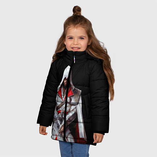 Зимняя куртка для девочки Assassin’s Creed / 3D-Черный – фото 3