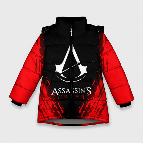 Зимняя куртка для девочки Assassin’s Creed / 3D-Светло-серый – фото 1
