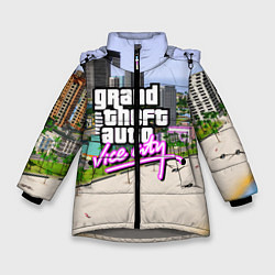 Куртка зимняя для девочки GTA REDUX 2020, цвет: 3D-светло-серый